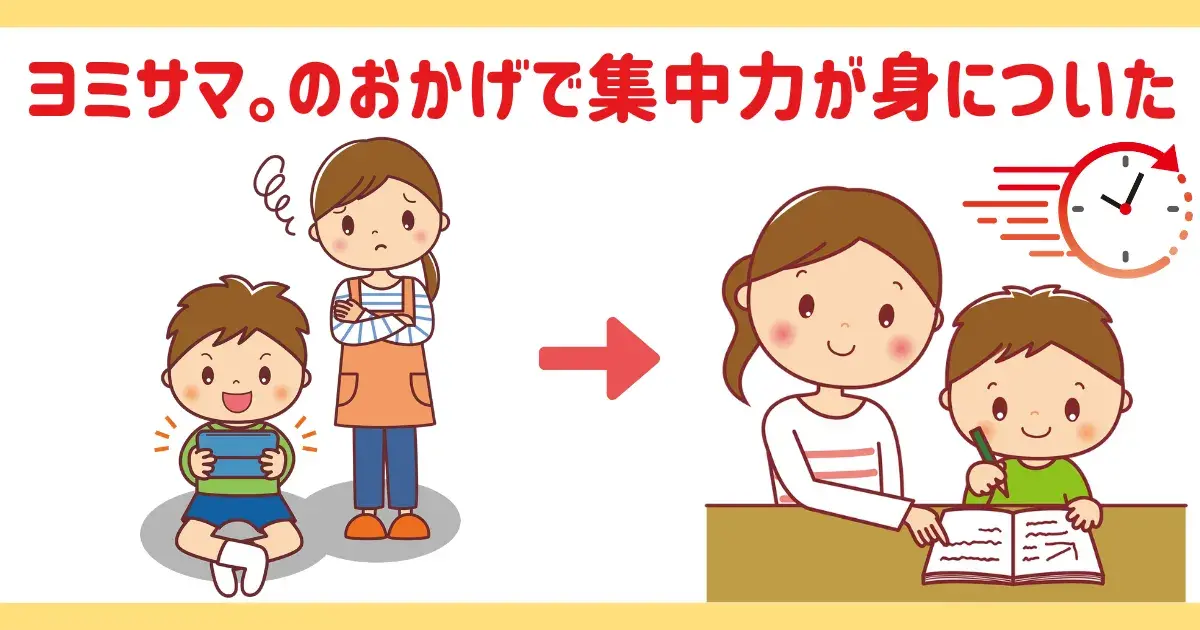 ヨミサマのおかげで集中力がついたことに関する図解.png